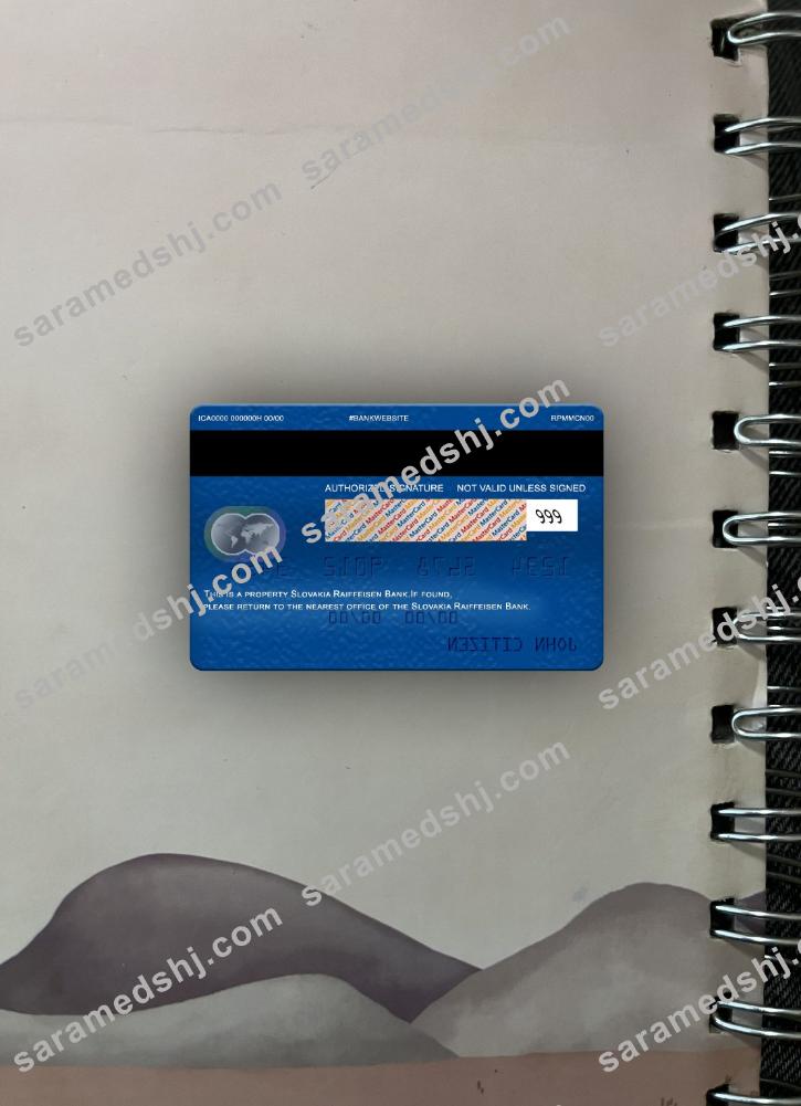 Slovakia Raiffeisen Bank mastercard photolook back